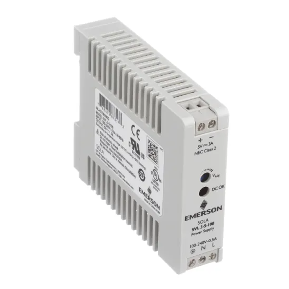 SVL35100 SOLAHD SVL DIN RAIL, ESSENTIALS ONLY POWER SUPPLY, 15W, 5V OUTPUT, 85-264VAC INPUT (SVL 3-5-100)